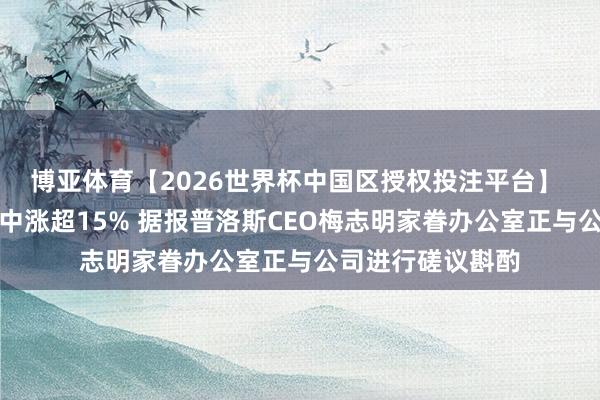 博亚体育【2026世界杯中国区授权投注平台】 海昌海洋公园盘中涨超15% 据报普洛斯CEO梅志明家眷办公室正与公司进行磋议斟酌