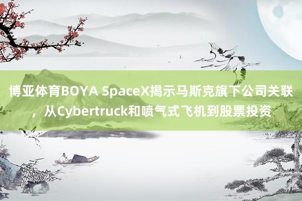 博亚体育BOYA SpaceX揭示马斯克旗下公司关联，从Cybertruck和喷气式飞机到股票投资