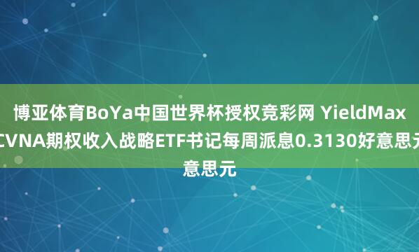 博亚体育BoYa中国世界杯授权竞彩网 YieldMax CVNA期权收入战略ETF书记每周派息0.3130好意思元
