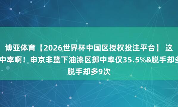 博亚体育【2026世界杯中国区授权投注平台】 这啥掷中率啊！申京非篮下油漆区掷中率仅35.5%&脱手却多9次