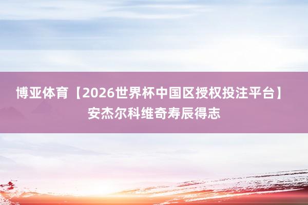 博亚体育【2026世界杯中国区授权投注平台】 安杰尔科维奇寿辰得志
