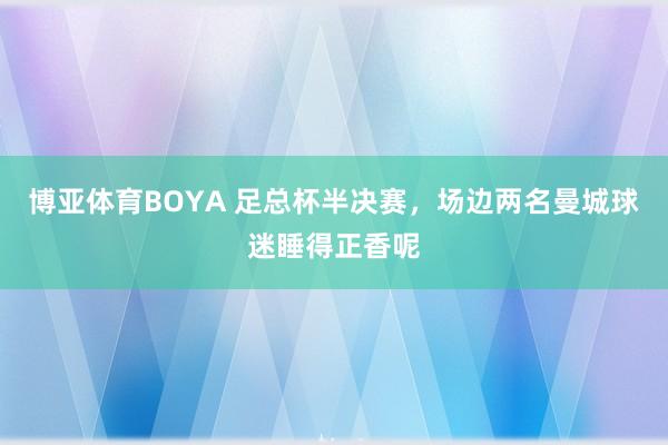 博亚体育BOYA 足总杯半决赛，<a href=