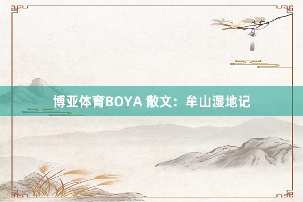 博亚体育BOYA 散文：牟山湿地记