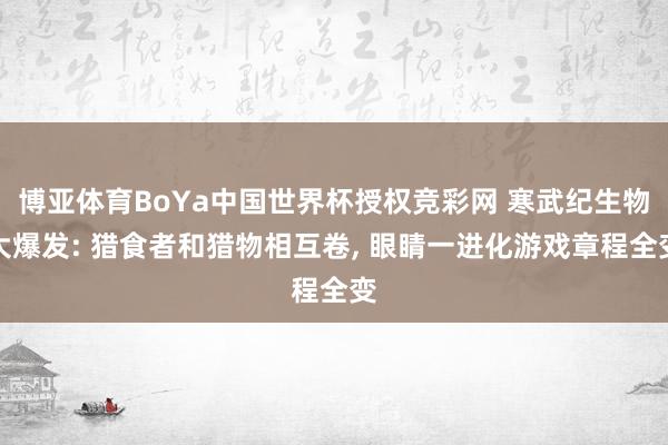 博亚体育BoYa中国世界杯授权竞彩网 寒武纪生物大爆发: 猎食者和猎物相互卷， 眼睛一进化游戏章程全变