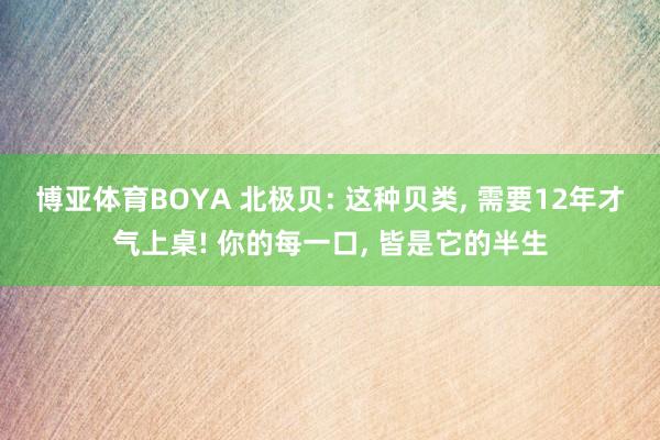 博亚体育BOYA 北极贝: 这种贝类， 需要12年才气上桌! 你的每一口， 皆是它的半生