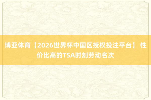博亚体育【2026世界杯中国区授权投注平台】 性价比高的TSA时刻劳动名次