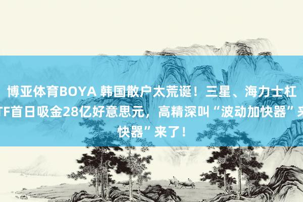 博亚体育BOYA 韩国散户太荒诞！三星、海力士杠杆ETF首日吸金28亿好意思元，高精深叫“波动加快器”来了！