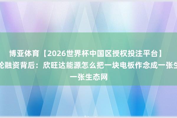博亚体育【2026世界杯中国区授权投注平台】 新一轮融资背后：欣旺达能源怎么把一块电板作念成一张生态网