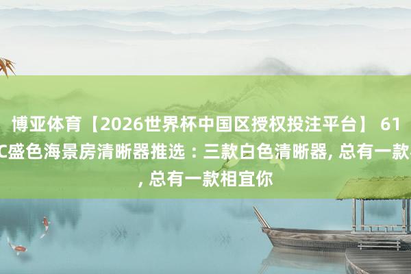 博亚体育【2026世界杯中国区授权投注平台】 618SANC盛色海景房清晰器推选 : 三款白色清晰器， 总有一款相宜你