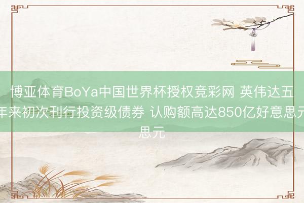 博亚体育BoYa中国世界杯授权竞彩网 英伟达五年来初次刊行投资级债券 认购额高达850亿好意思元